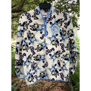 Bluey BBC Graphic Pull Over Fleece Top Women's Size Large Like New